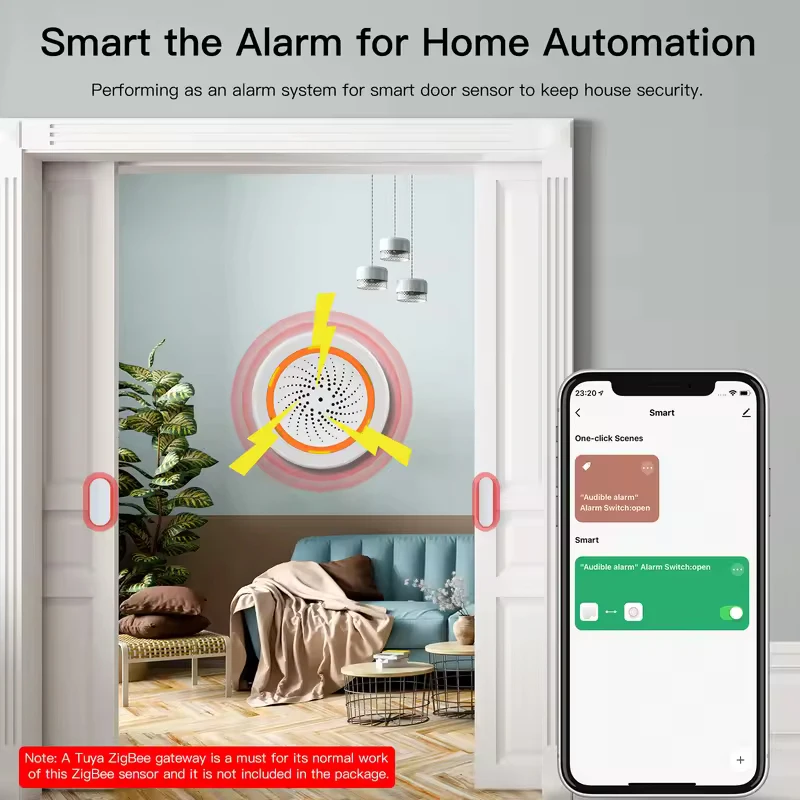 Moes tuya zigbee умный датчик звука - Фотография_2