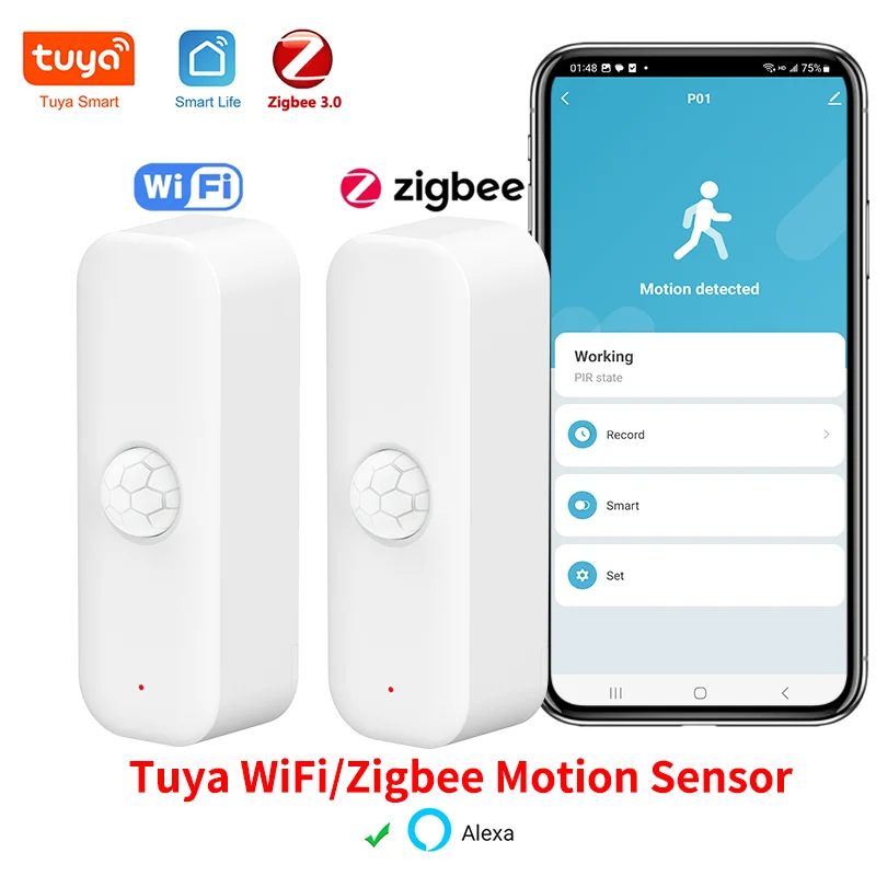 Tuya zigbee wifi датчик движения