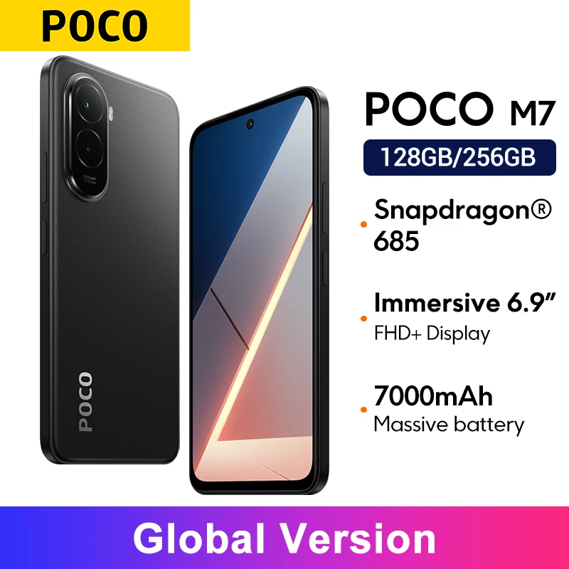 Глобальная версия poco m7 snapdragon 685 смартфон погружной 6