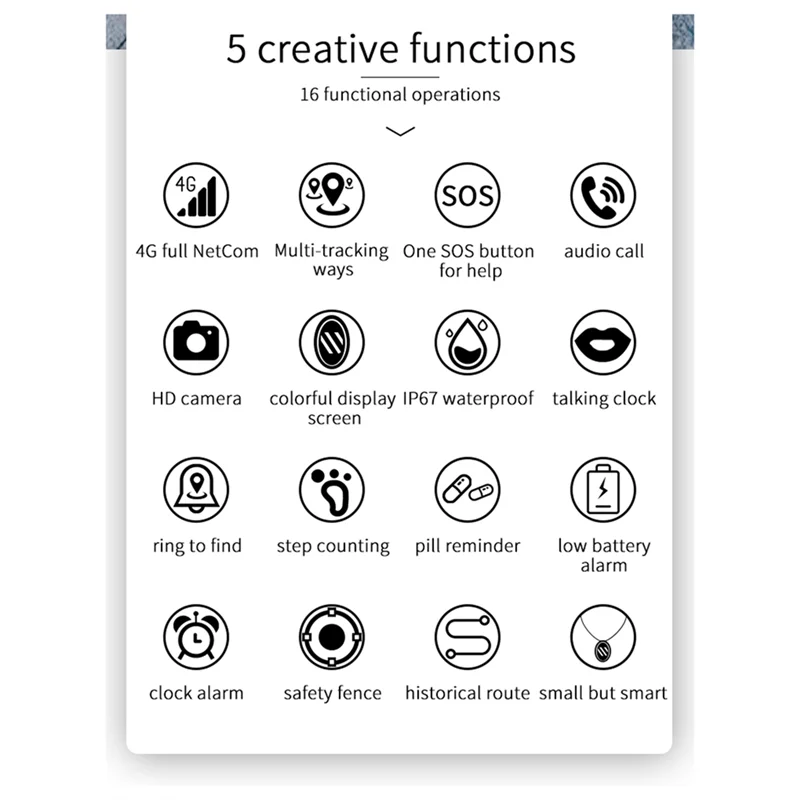 Новый 4g gps-подвеска v45 для детей старшего возраста - Фотография_4