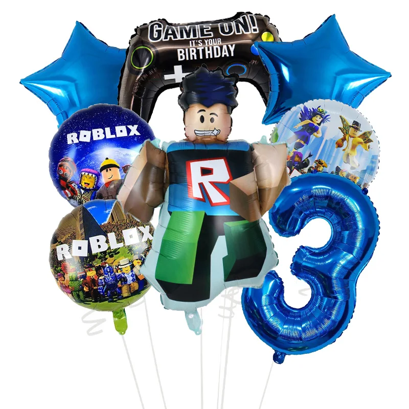 Набор воздушных шаров с героями мультфильмов roblox для мальчиков - Фотография_4