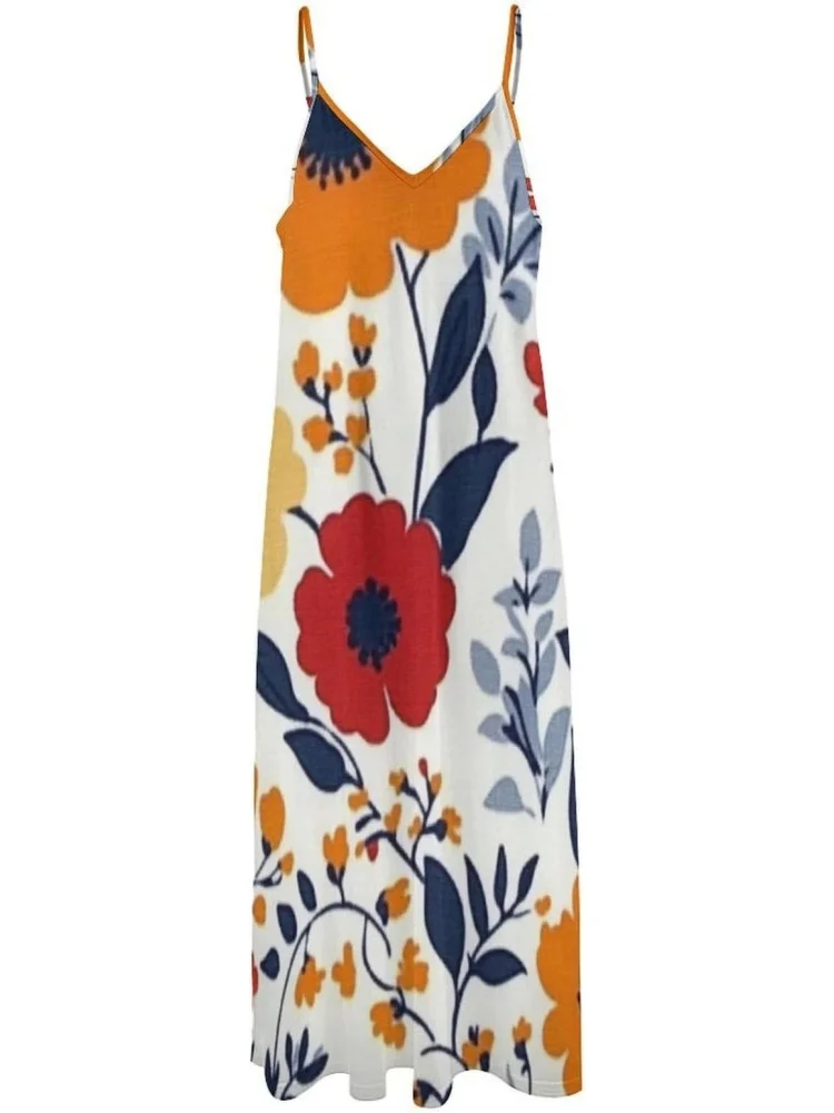 Женские макси-платья большого размера с цветочным принтом - Фотография_2