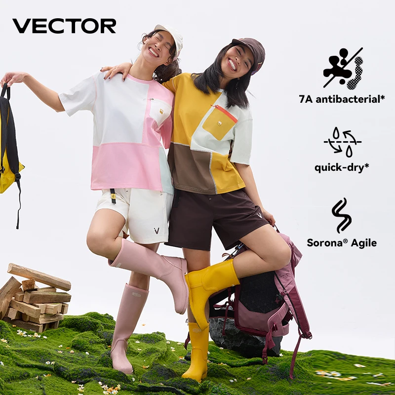Vector женская летняя быстросохнущая футболка с короткими рукавами