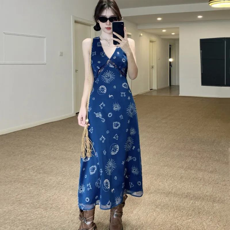 Новое летнее платье-жилет в стиле ретро с v-образным вырезом - Фотография_5