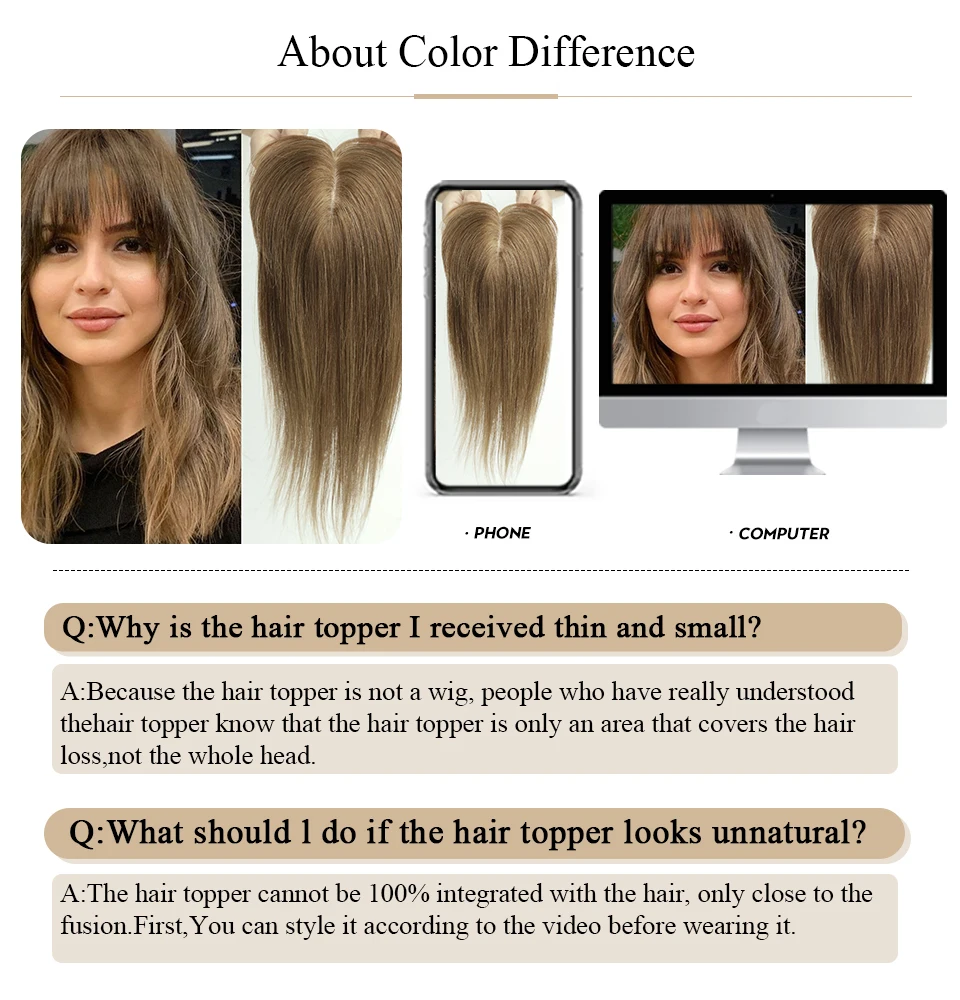 14in золотисто-коричневые накладные волосы для женщин - Фотография_6