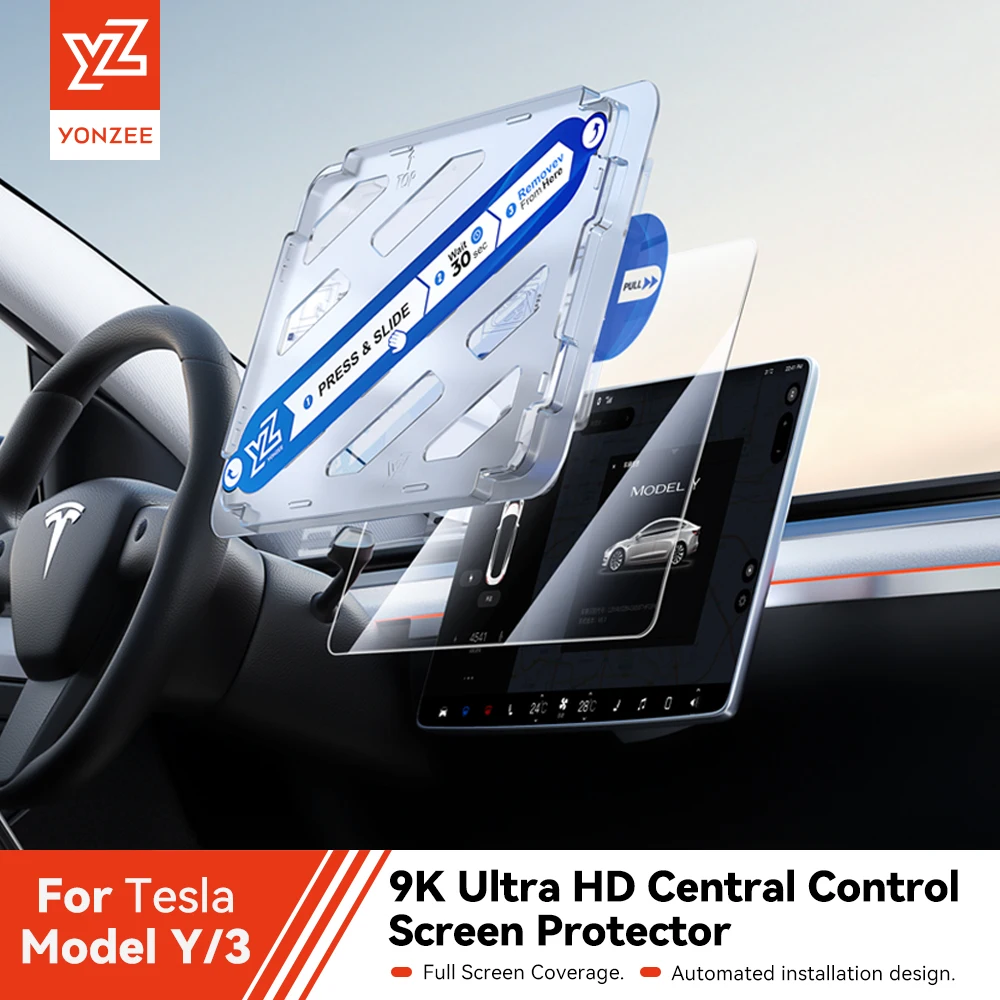 Защитная пленка из закаленного стекла yz для tesla model 3 y