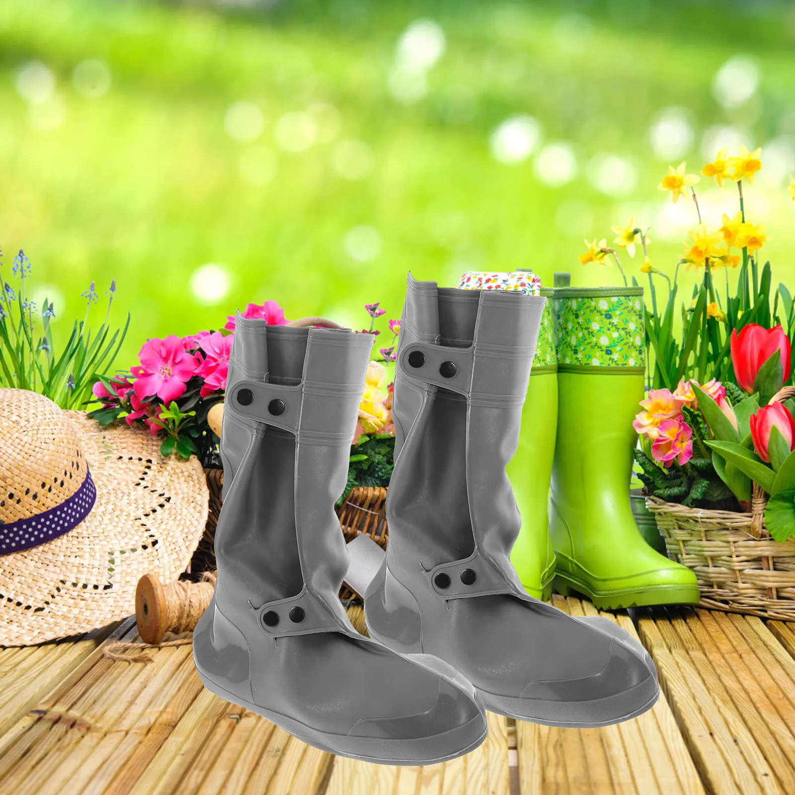 1 пара многоразовых защитных чехлов для обуви для женщин и мужчин - Фотография_6