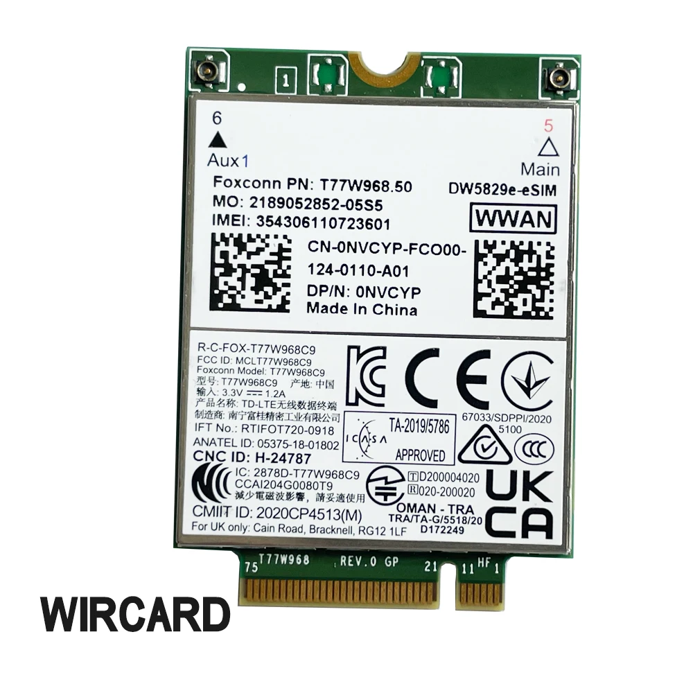 T77w968.50 dw5829e-esim dw5829e x20 lte cat9 450 мбит/с - Фотография_2