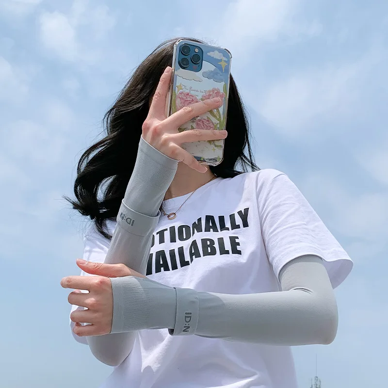 Летние солнцезащитные рукава из ледяного шелка - Фотография_4