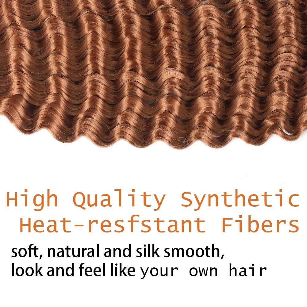 Deep wave braiding hair  synthetic - Фотография_5