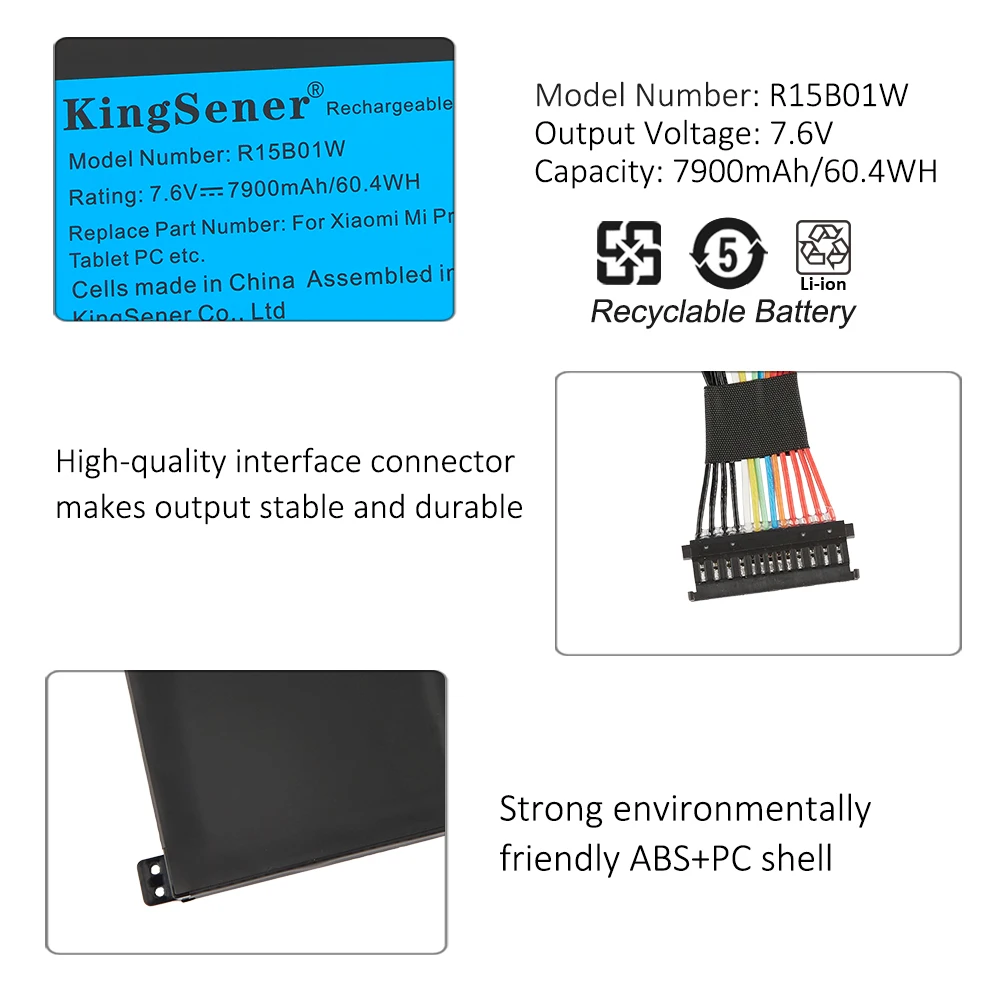 Kingsener r15b01w аккумулятор для ноутбука xiaomi pro 15 - Фотография_5