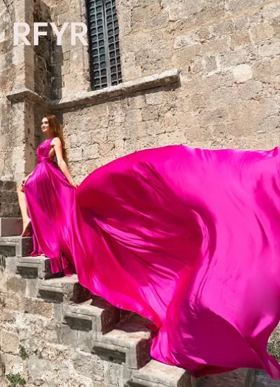 Rfyr вечернее платье трапециевидной формы с длинным шлейфом - Фотография_6