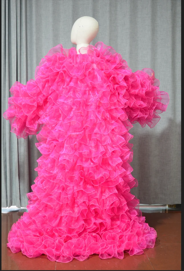 Amazing layered organza long jacket - Фотография_4