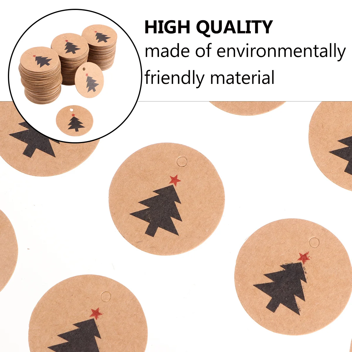 Рождественские круглые бумажные бирки - Фотография_3