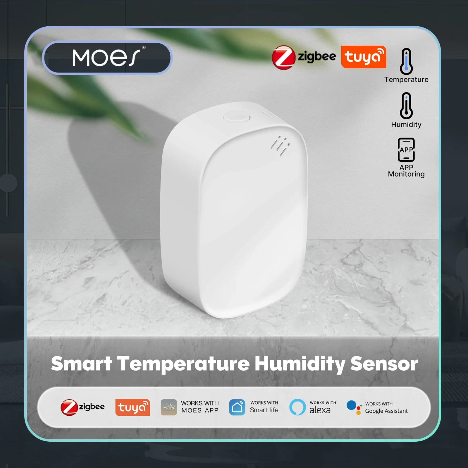Moes tuya zigbee умный датчик температуры