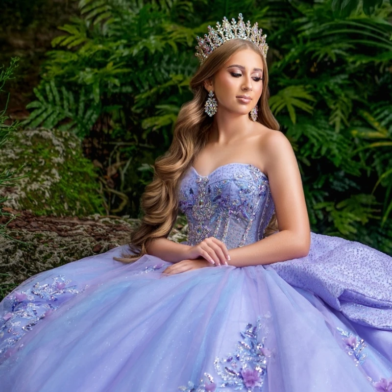 Лавандовое платье quinceanera - Фотография_4