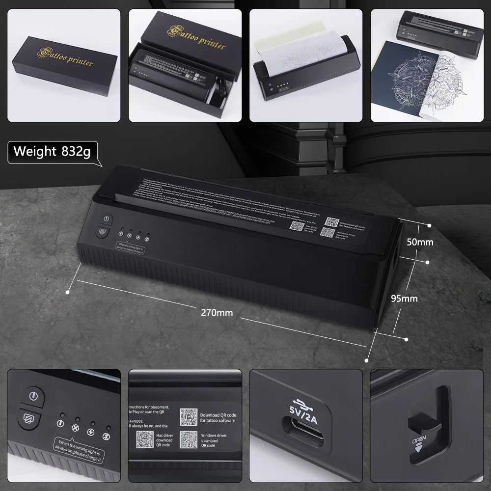 Портативный беспроводной принтер для татуировок xnet - Фотография_3