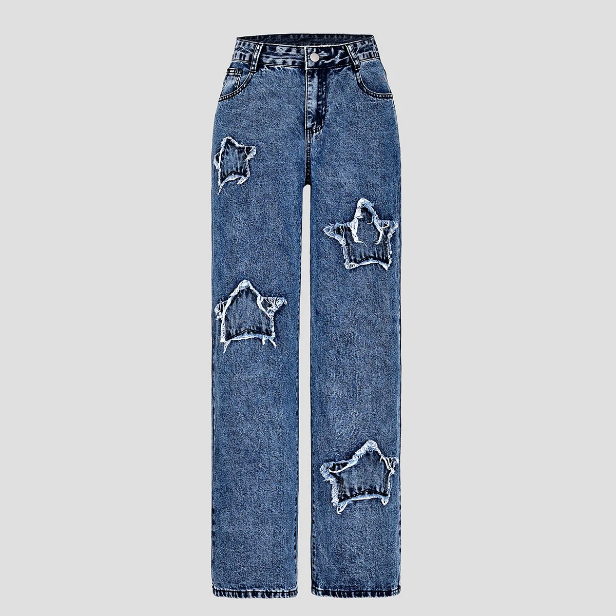 Джинсовые джинсы женские брюки - Фотография_6