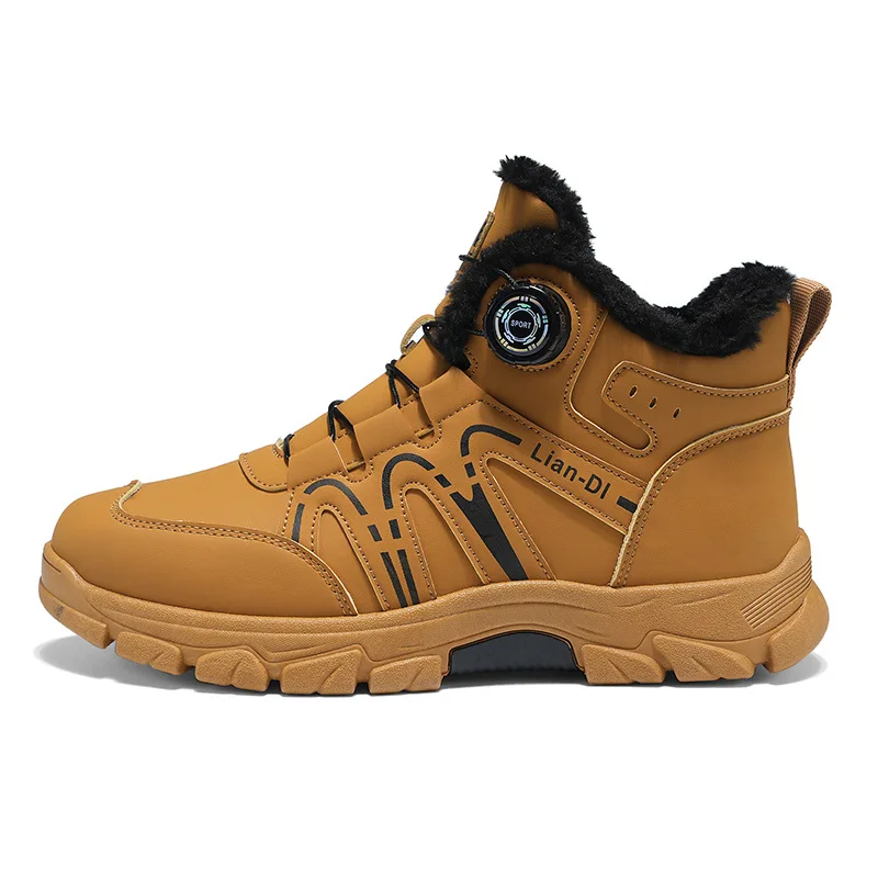 Модные плюшевые мужские высокие ботинки - Фотография_6