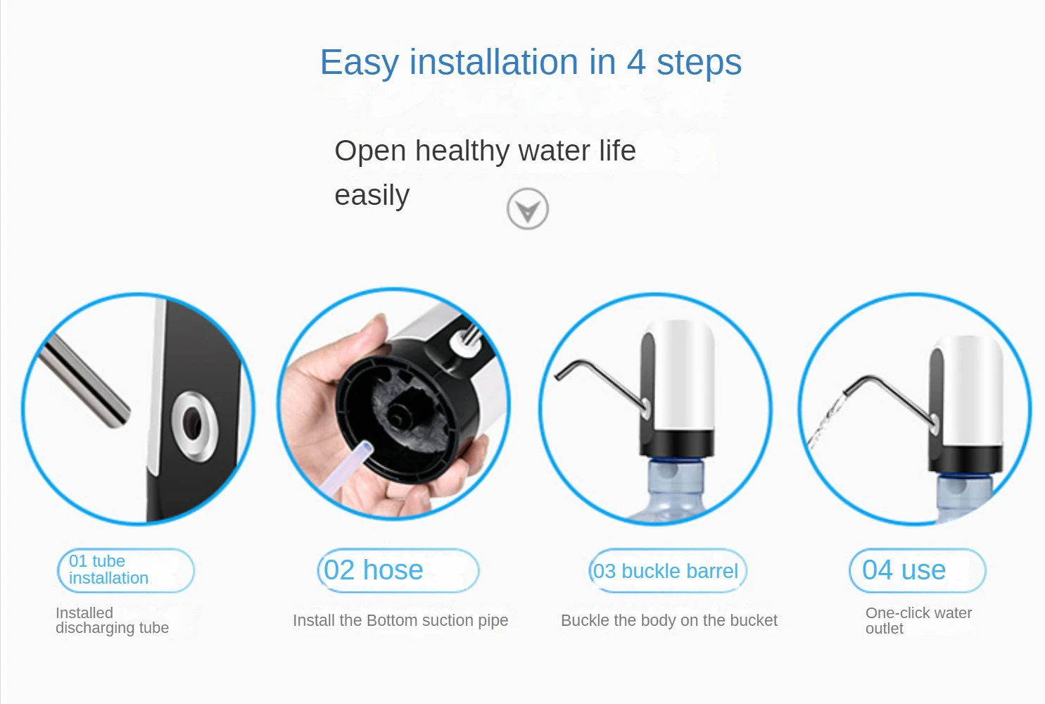 Перезаряжаемый насос для бутылки с водой - Фотография_6