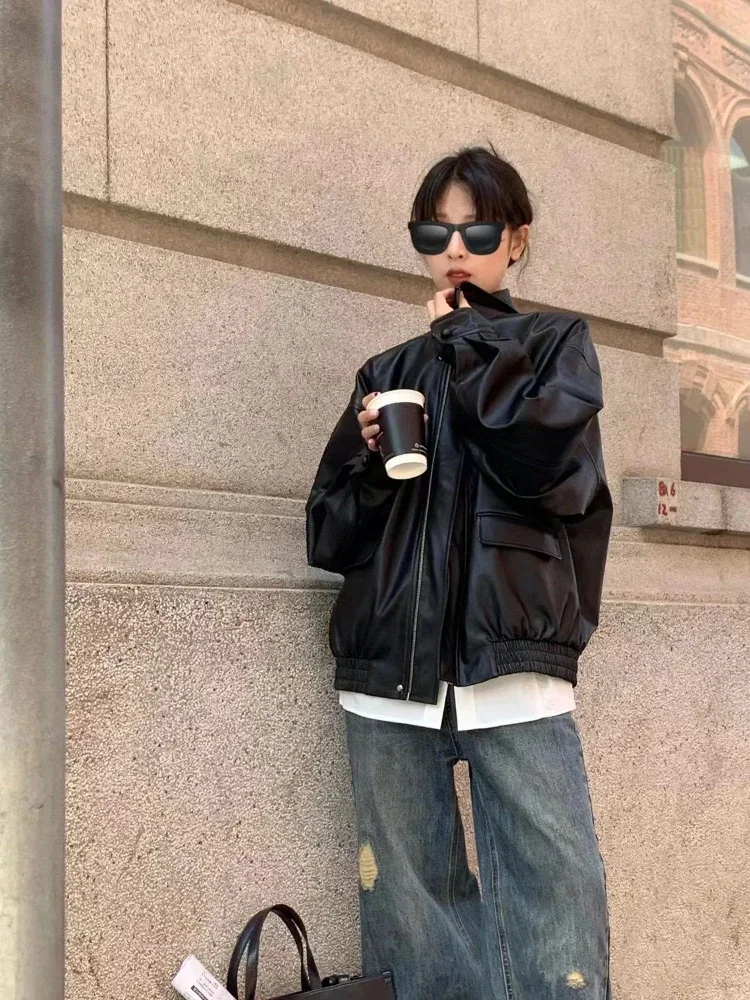 Винтажная куртка из искусственной кожи - Фотография_2