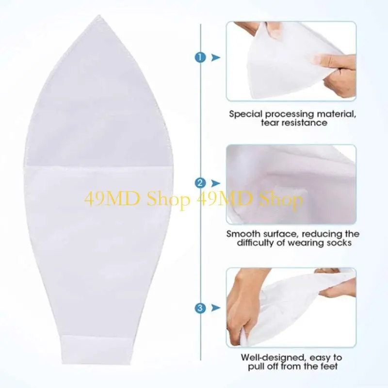 49md 10pcs open toe compression aid slip stocking apply slide appalator - Фотография_2