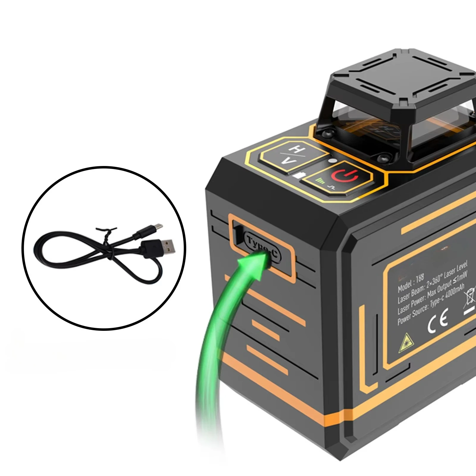 Высококачественный маленький 2d 360-градусный зеленый луч - Фотография_2