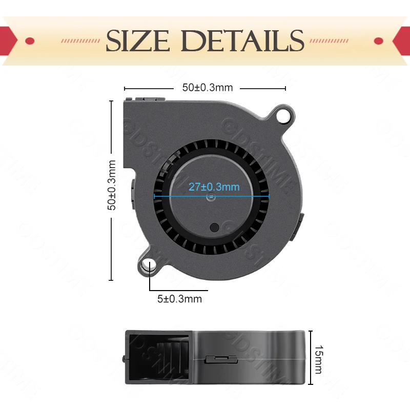 Gdstime dc 5 в 12 в 24 в 50x50x15 - Фотография_5