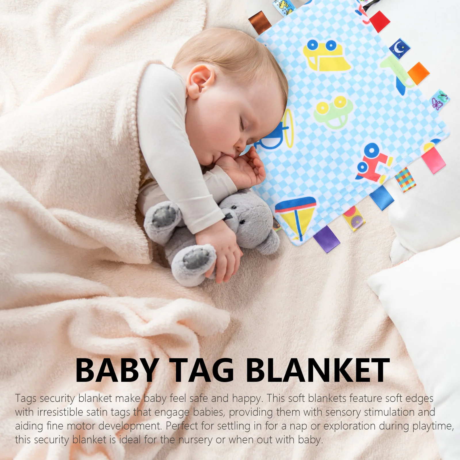 Детское одеяло с бирками из мягкого материала - Фотография_3