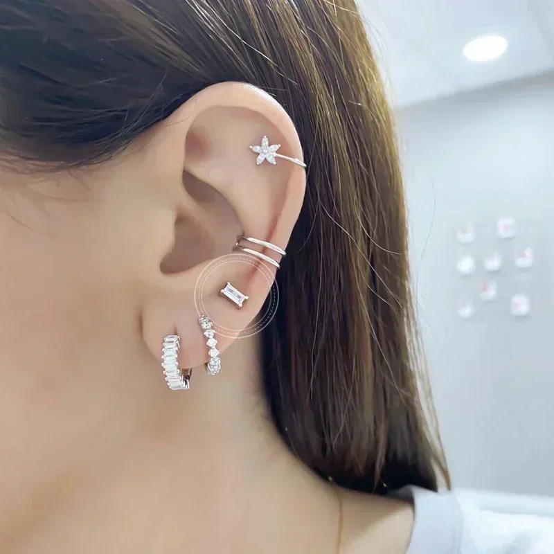 Серьги-кольца из стерлингового серебра 925 пробы - Фотография_3