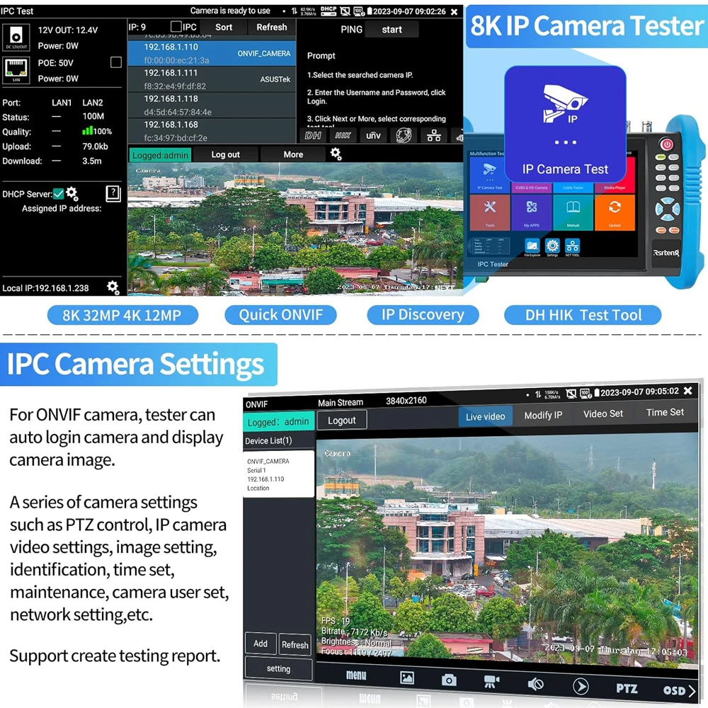 Noyafa 7-дюймовый cctv ipc тестер - Фотография_2