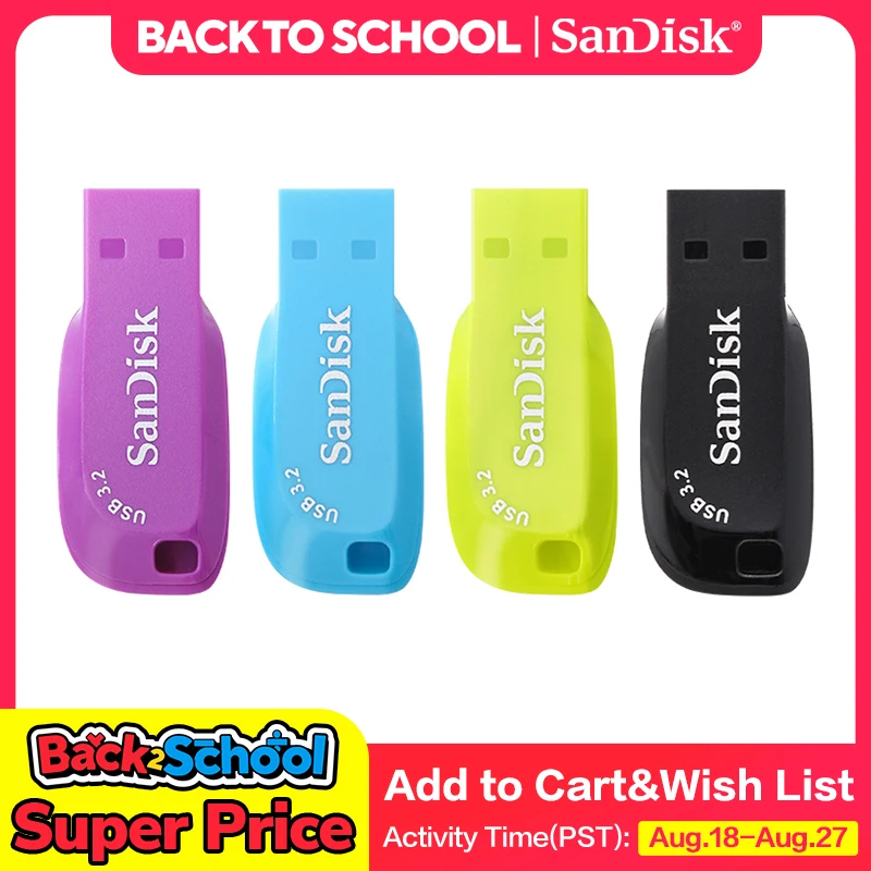 100% оригинальная usb-флеш-накопитель usb 3.2 sandisk cz410