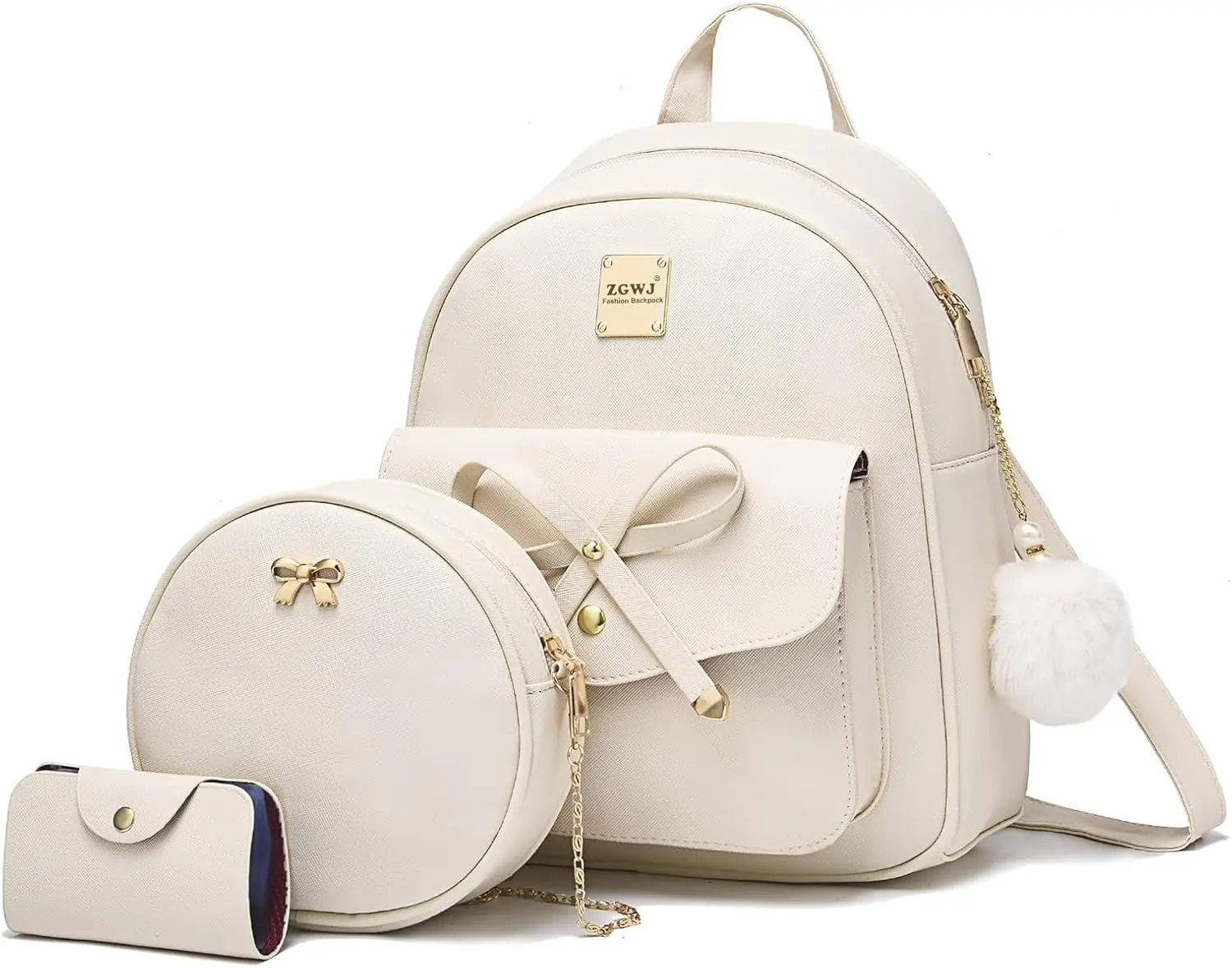 Мини-рюкзак zgwj для женщин — комплект из 3 предметов