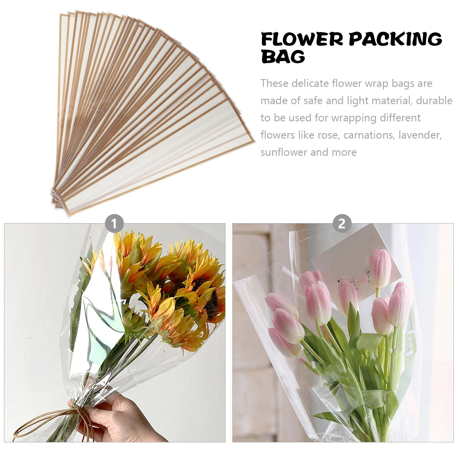 Сумка с цветочным рукавом для упаковки букетов - Фотография_3