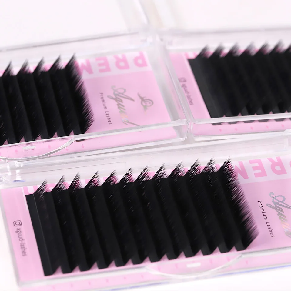 Aguud мягкие натуральные матовые черные накладные ресницы 0 - Фотография_6