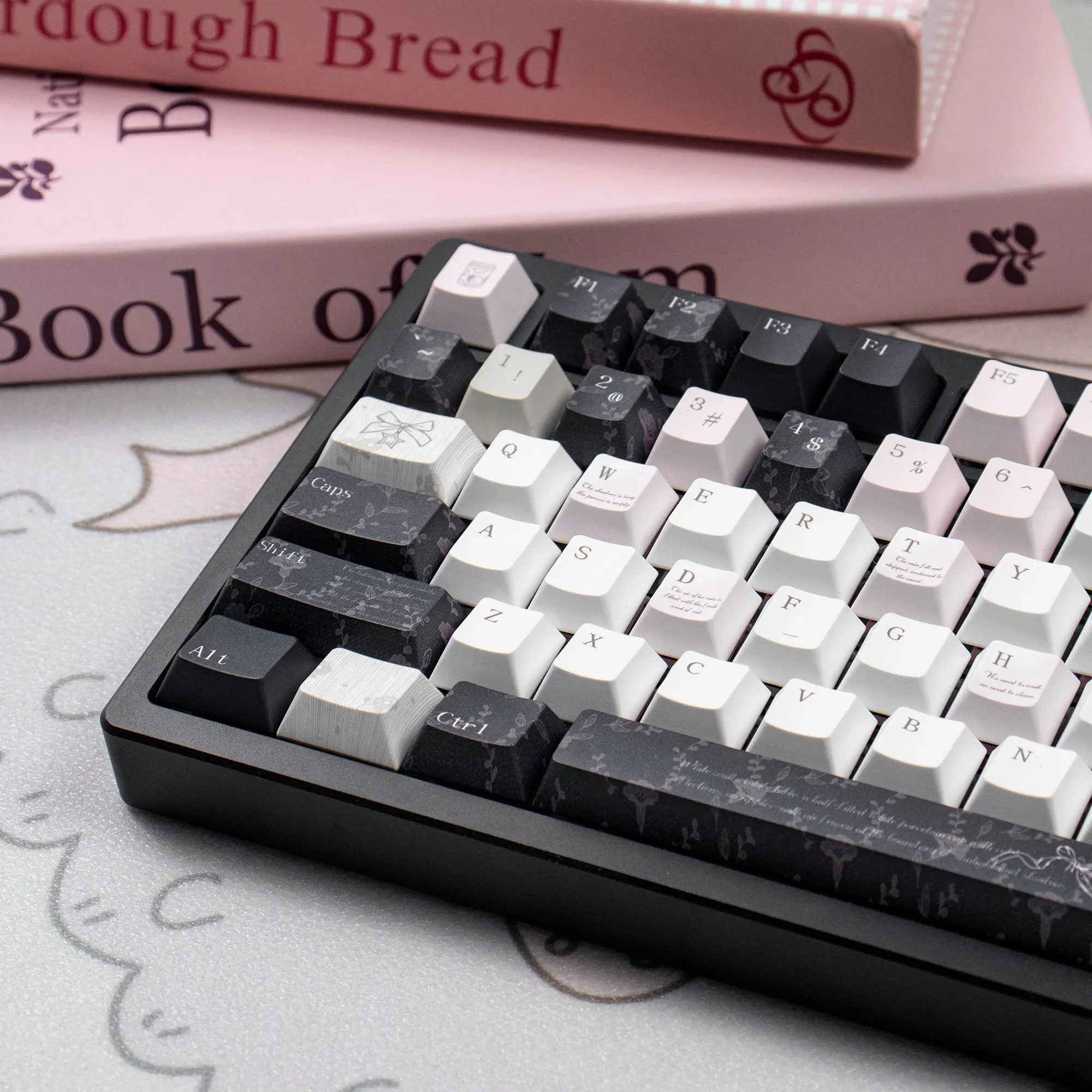 Розовые милые колпачки для клавиш с профилем dye-sub cherry - Фотография_4