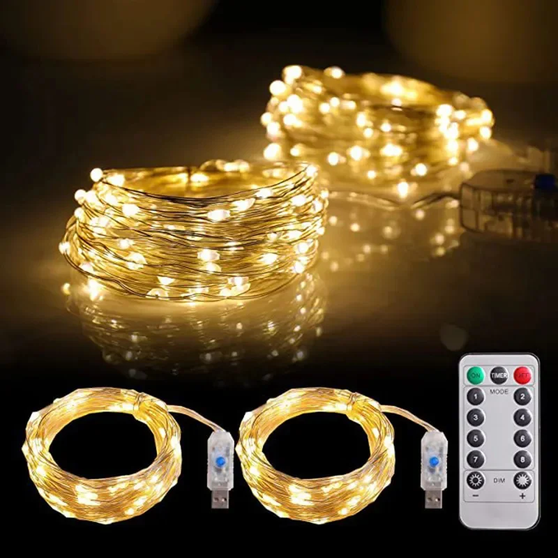 Usb-подключаемые гирлянды из медной проволоки