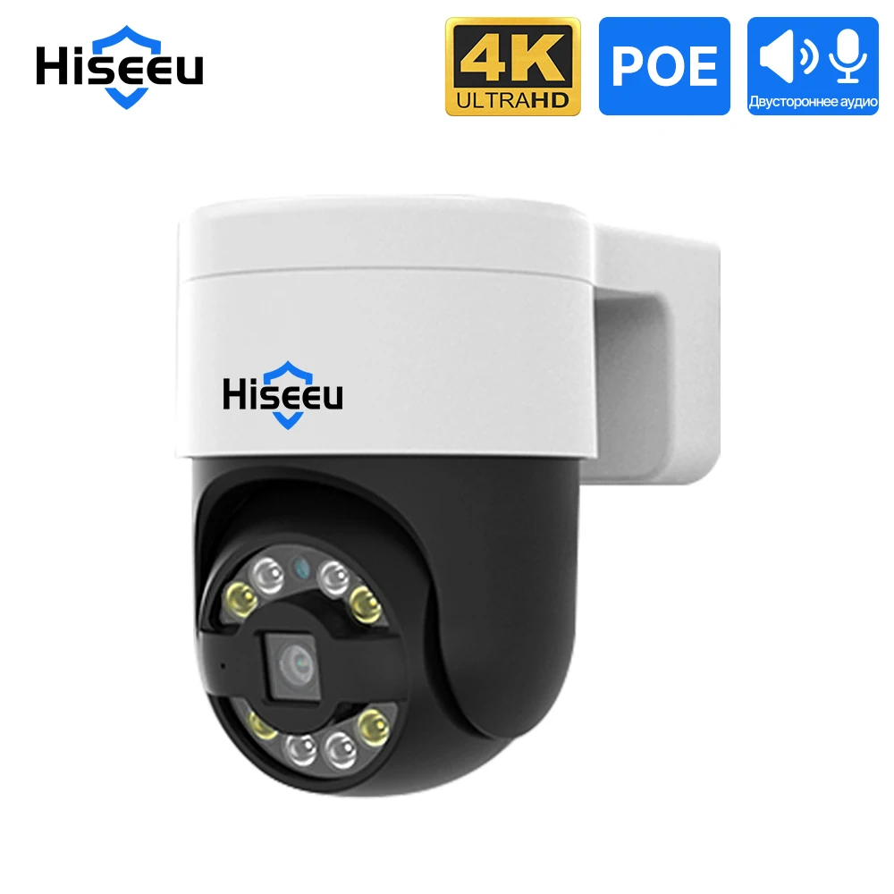 Hiseeu 5mp 4k 8mp poe облачная веб камера h.265 кратное цифровое зум