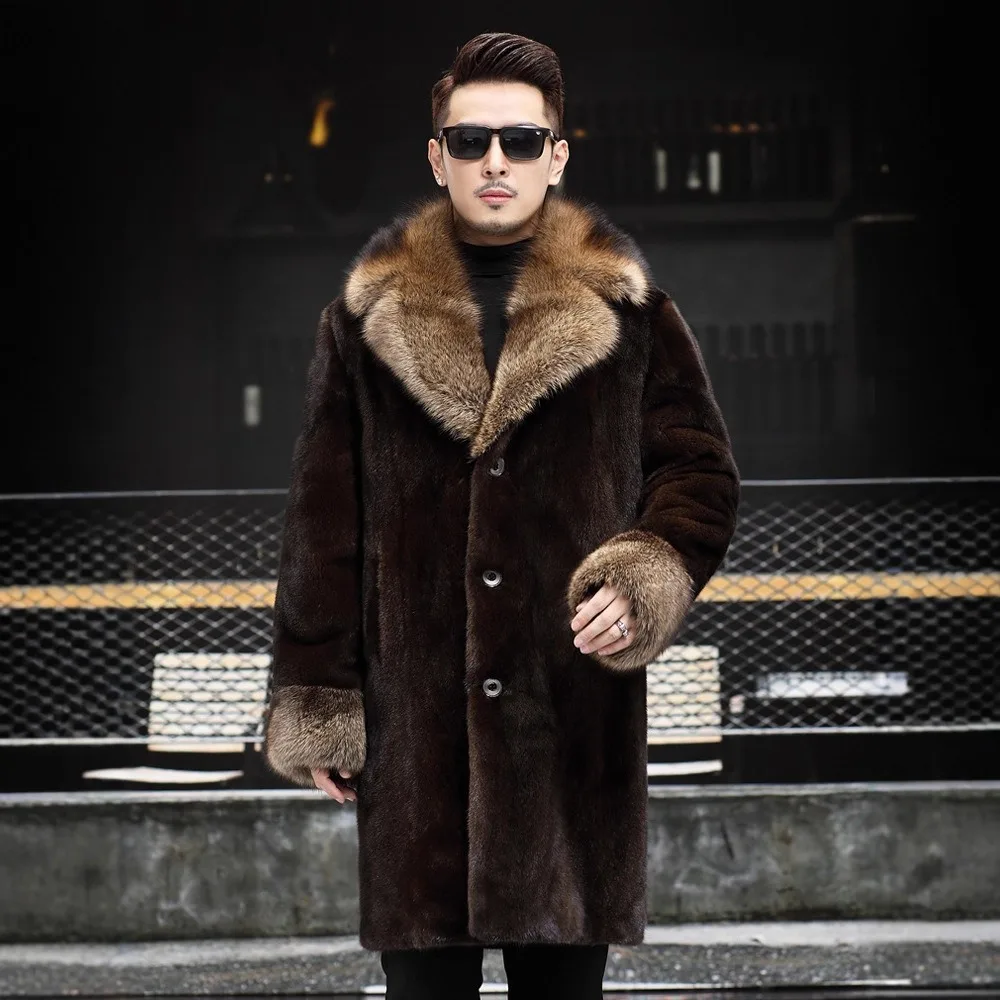 Высококачественная норковая шуба среднего и длинного цвета