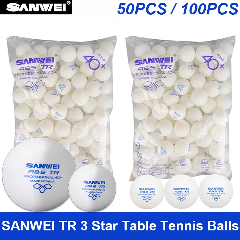 Sanwei tr 3-звездочные мячи для настольного тенниса 40+ абс-пластик - Фотография_2