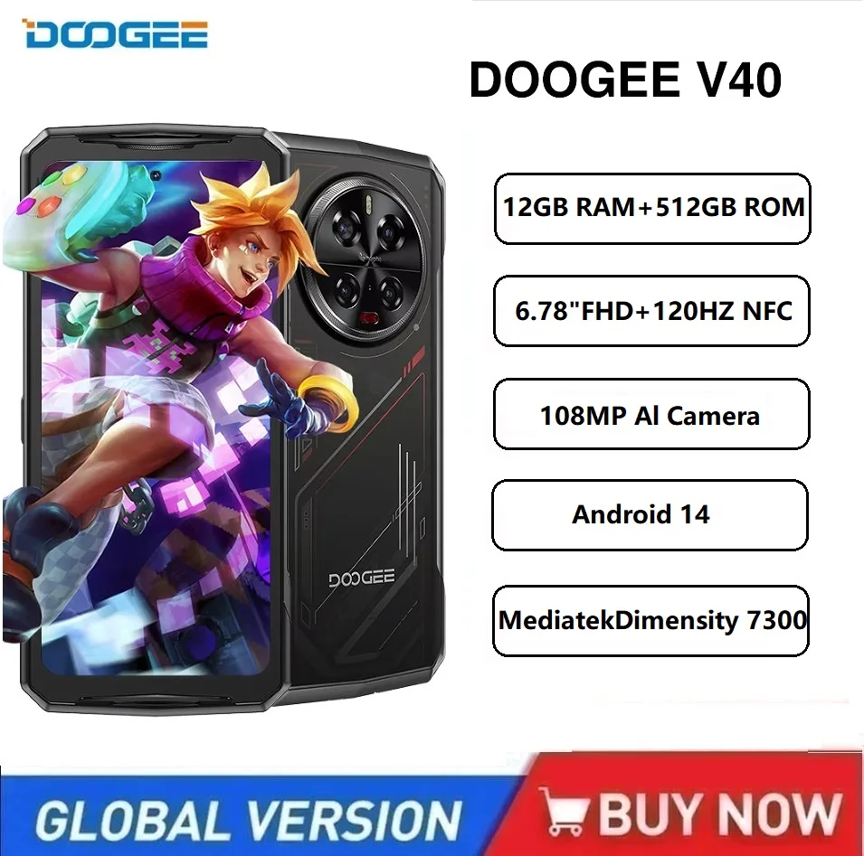 Прочный смартфон doogee v40 5g
