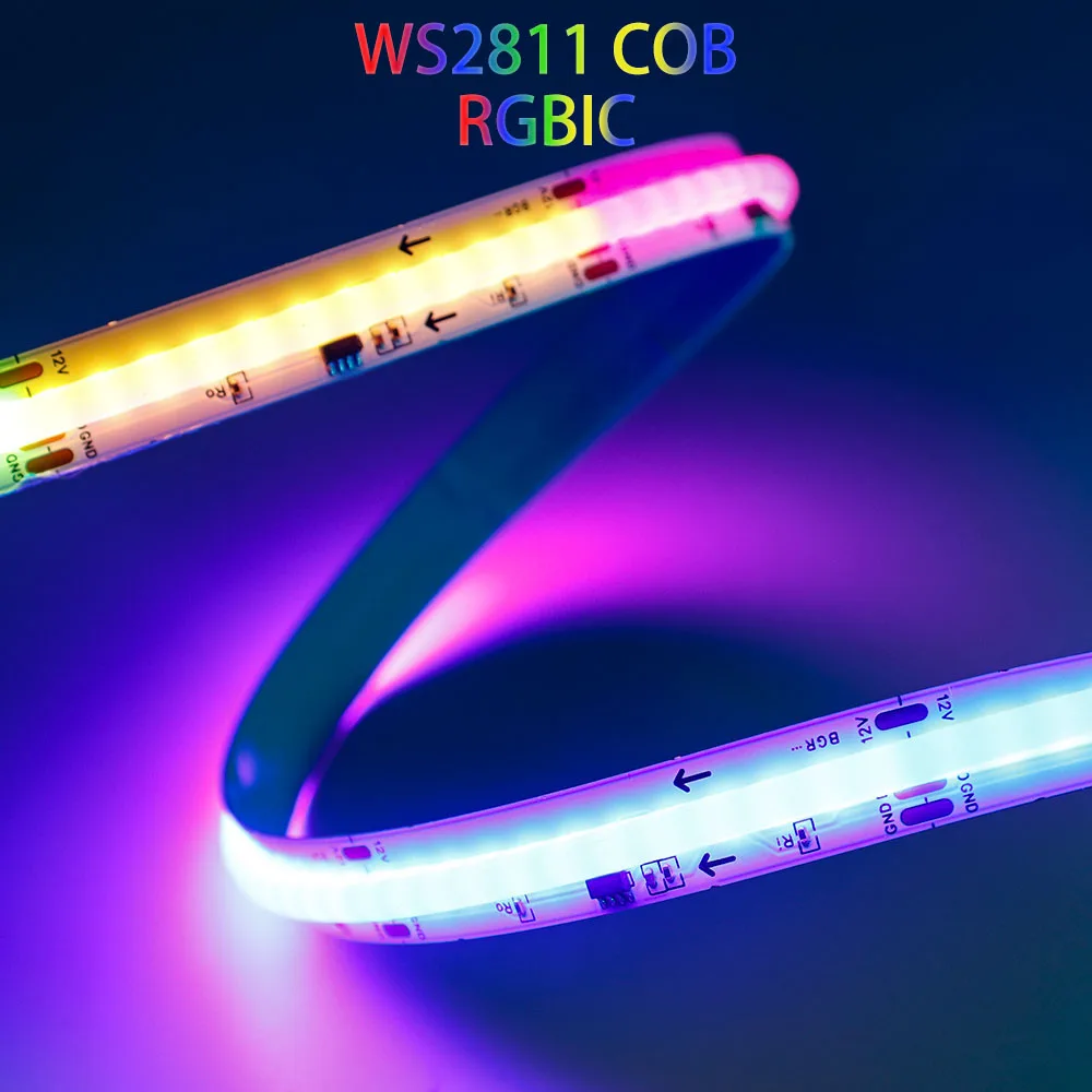 Ws2811 rgbic cob светодиодные ленты
