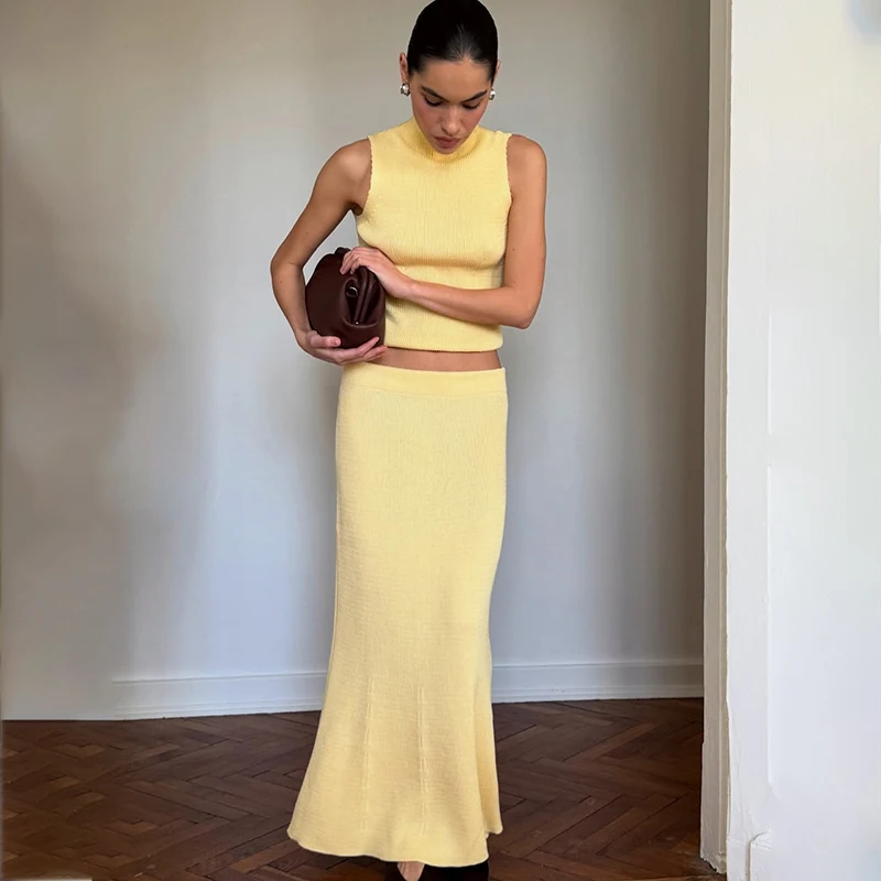 Tornova элегантный комплект трикотажного платья - Фотография_4