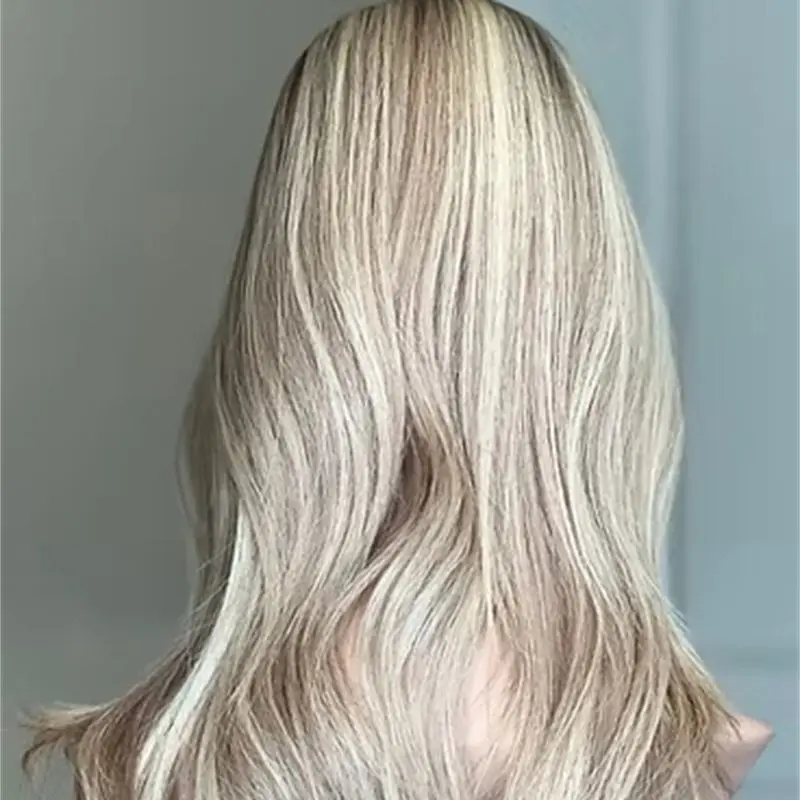 Ombre пепельно-русый hd парик фронта - Фотография_3