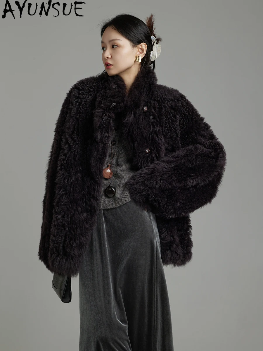 Ayunsue, женская шуба из натуральной овчины - Фотография_5