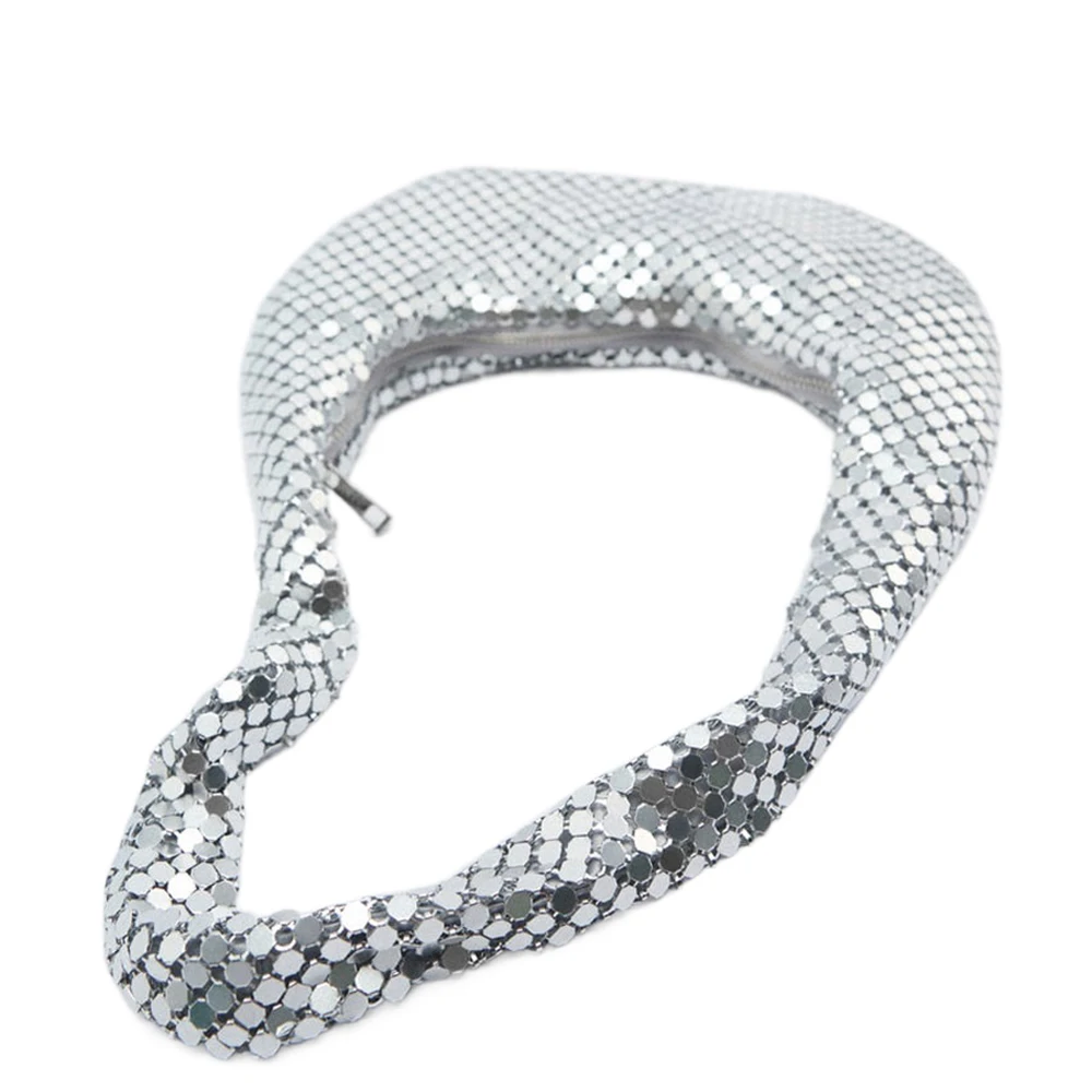 Блестящий вечерний клатч с ручкой - Фотография_4