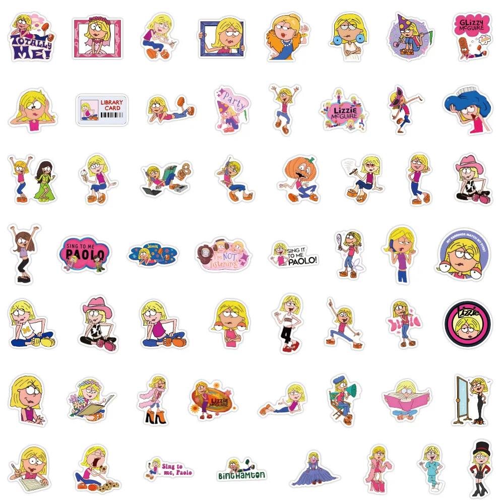 Милые наклейки с героями мультфильмов диснея lizzie mcguire