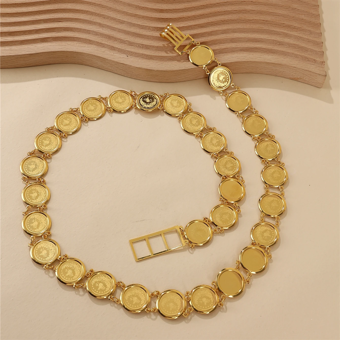 Модный алжирский свадебный пояс с золотым покрытием и монетами