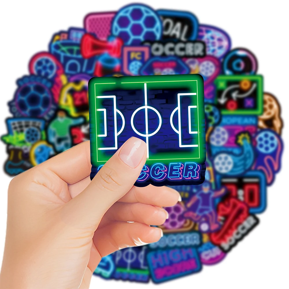 Неоновые футбольные спортивные наклейки с героями мультфильмов - Фотография_4