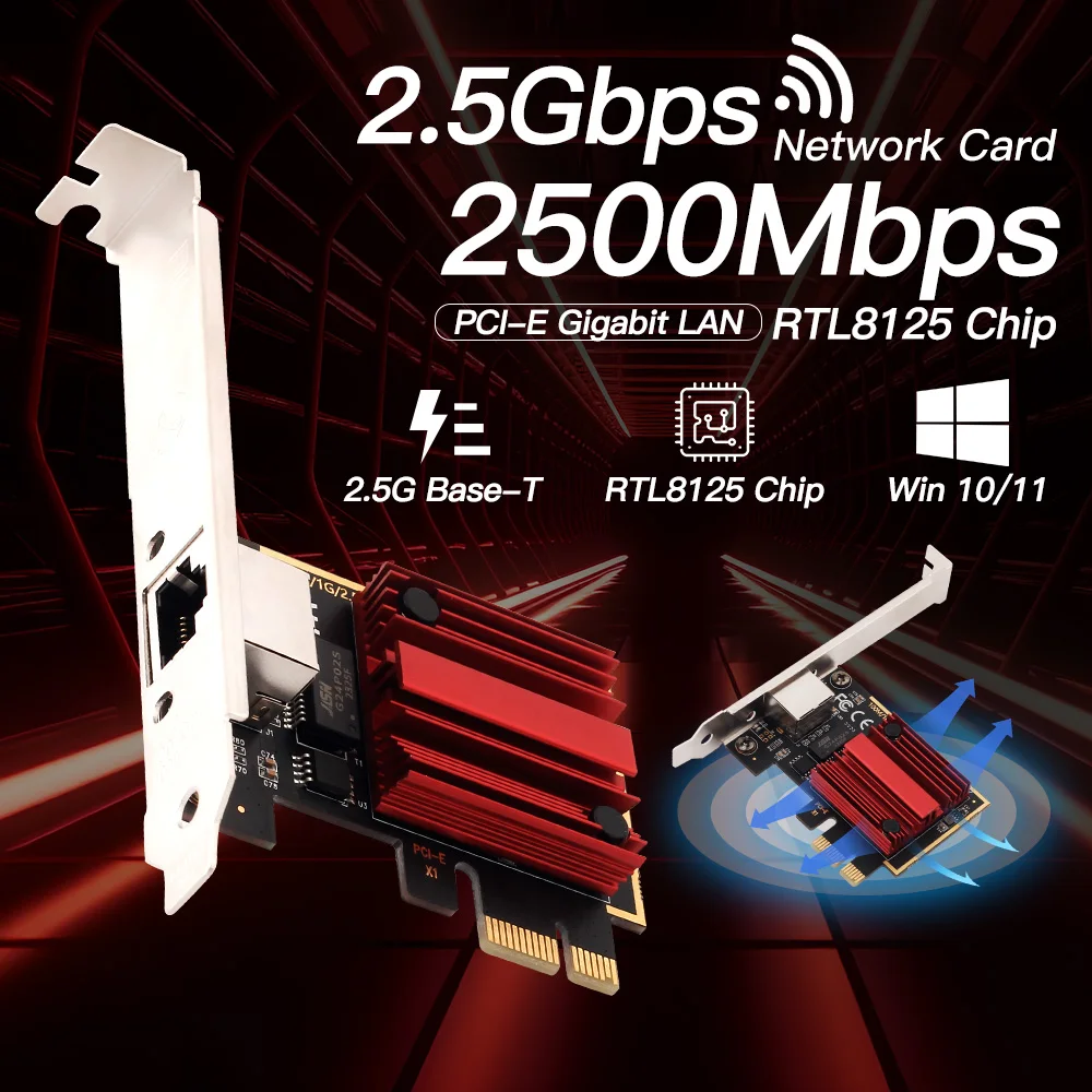 Rj45 gigabit lan адаптер pci-e
